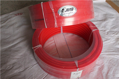 Urethane tranmission rood Polyurethaan V Riem voor slijtvast drijven,